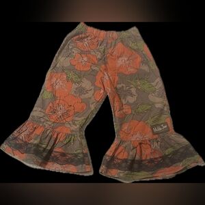 Matilda Jane Red and Green Floral Bell Bottom Pants